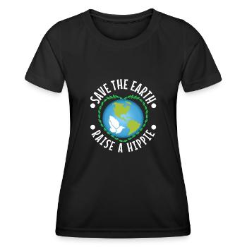 A Little Hippie A Little Hood - Frauen Funktions-T-Shirt - Schwarz - Vorne - AI Model Female 172 light (172cm)