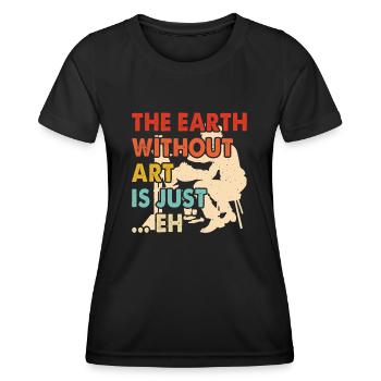 Artiste - T-shirt sport Femme - noir - Devant - AI Model Female 172 light (172cm)