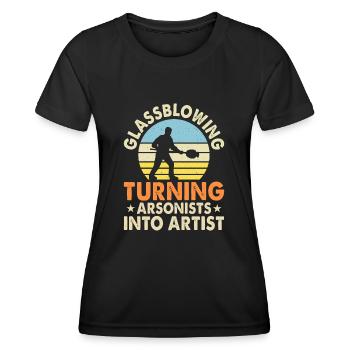Glassblower - Women's Functional T-Shirt - black - Front - AI Model Female 172 light (172cm)