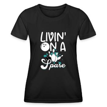 Bowling - T-shirt sport Femme - noir - Devant - AI Model Female 172 light (172cm)