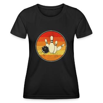 Bowling - T-shirt sport Femme - noir - Devant - AI Model Female 172 light (172cm)