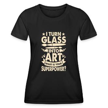 Glassblower - Women's Functional T-Shirt - black - Front - AI Model Female 172 light (172cm)