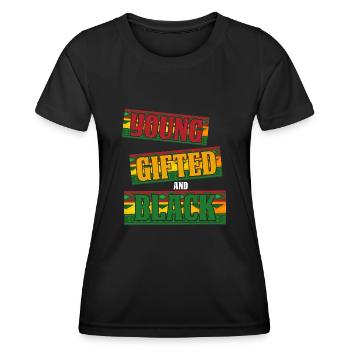 Black History Month Black History - Frauen Funktions-T-Shirt - Schwarz - Vorne - AI Model Female 172 light (172cm)