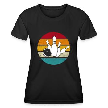 Bowling - T-shirt sport Femme - noir - Devant - AI Model Female 172 light (172cm)