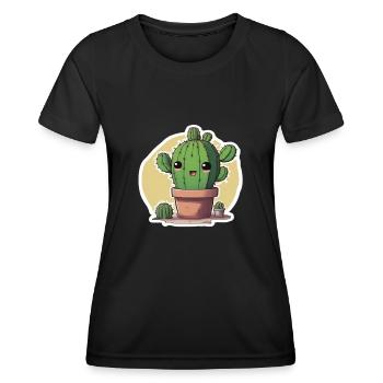 Cactus Baby Cactus Cactus Cactus Plant - T-shirt sport Femme - noir - Devant - AI Model Female 172 light (172cm)