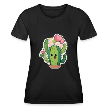 Cactus Baby Cactus Cactus Cactus Plant - T-shirt sport Femme - noir - Devant - AI Model Female 172 light (172cm)