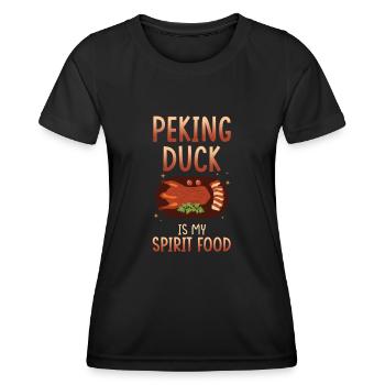 Le canard laqué est mon plat préféré - T-shirt sport Femme - noir - Devant - AI Model Female 172 light (172cm)