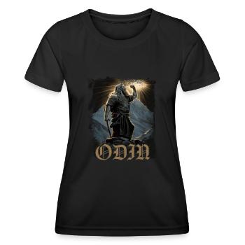 Mighty Odin Viking Mythologie nordique - T-shirt sport Femme - noir - Devant - AI Model Female 172 light (172cm)