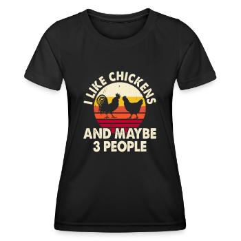 Chickens Chicken - Women's Functional T-Shirt - black - Front - AI Model Female 172 light (172cm)