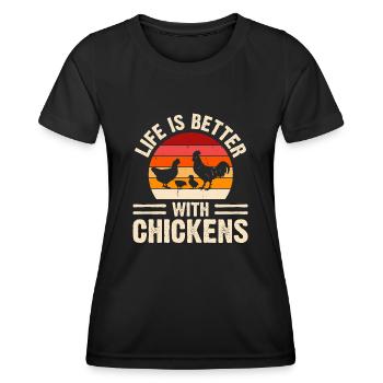 Chickens Chicken - Women's Functional T-Shirt - black - Front - AI Model Female 172 light (172cm)