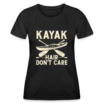 Kajak Kajakfahrer Kajaker - Frauen Funktions-T-Shirt - Schwarz - Vorne - AI Model Female 172 light (172cm)
