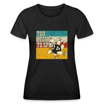 Bowling - T-shirt sport Femme - noir - Devant - AI Model Female 172 light (172cm)