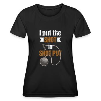 Leichtathletik Leichtathletik Wurf Athlet - Frauen Funktions-T-Shirt - Schwarz - Vorne - AI Model Female 172 light (172cm)