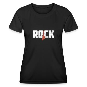 Rock - Frauen Funktions-T-Shirt - Schwarz - Vorne - AI Model Female 172 light (172cm)