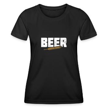 Bier - Frauen Funktions-T-Shirt - Schwarz - Vorne - AI Model Female 172 light (172cm)