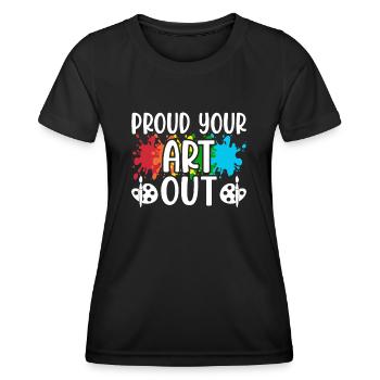 Artiste - T-shirt sport Femme - noir - Devant - AI Model Female 172 light (172cm)