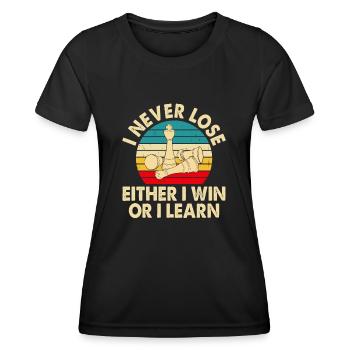 Schach - Frauen Funktions-T-Shirt - Schwarz - Vorne - AI Model Female 172 light (172cm)