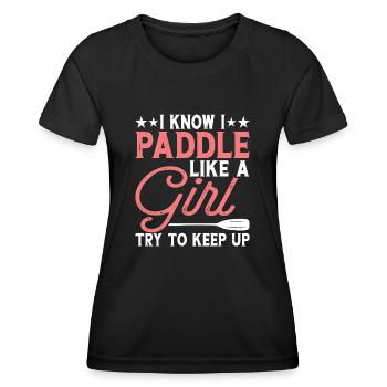 Kajak Kajakfahrer Kajaker - Frauen Funktions-T-Shirt - Schwarz - Vorne - AI Model Female 172 light (172cm)