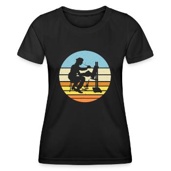 Artiste - T-shirt sport Femme - noir - Devant - AI Model Female 172 light (172cm)