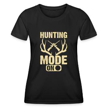 Jäger Jagen - Frauen Funktions-T-Shirt - Schwarz - Vorne - AI Model Female 172 light (172cm)