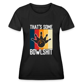 Bowling - T-shirt sport Femme - noir - Devant - AI Model Female 172 light (172cm)