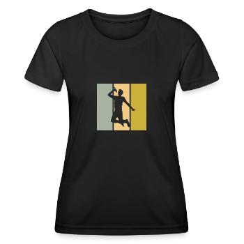 Singen - Frauen Funktions-T-Shirt - Schwarz - Vorne - AI Model Female 172 light (172cm)