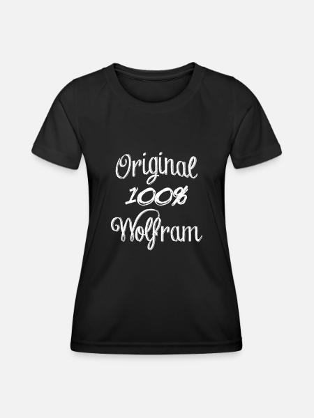 Original 100% Wolfram - Frauen Funktions-T-Shirt - Schwarz