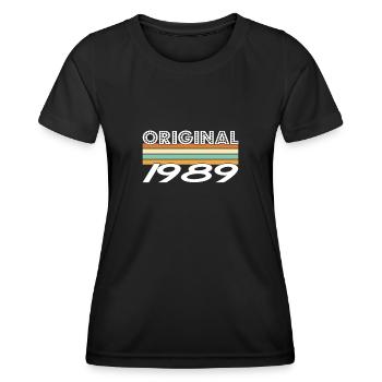 Original 1989 - T-shirt sport Femme - noir - Devant - AI Model Female 172 light (172cm)