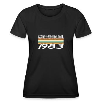 Original 1983 - T-shirt sport Femme - noir - Devant - AI Model Female 172 light (172cm)