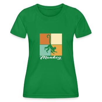 Affe - Frauen Funktions-T-Shirt - Kelly Green - Vorne - AI Model Female 172 dark (172cm)