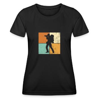 Fotografie - Frauen Funktions-T-Shirt - Schwarz - Vorne - AI Model Female 172 light (172cm)
