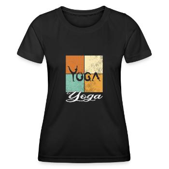 Yoga - T-shirt sport Femme - noir - Devant - AI Model Female 172 light (172cm)