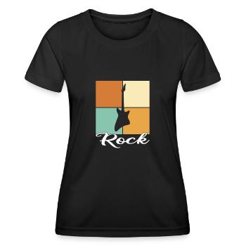 Rock - Frauen Funktions-T-Shirt - Schwarz - Vorne - AI Model Female 172 light (172cm)