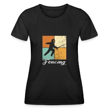 Escrime - T-shirt sport Femme - noir - Devant - AI Model Female 172 light (172cm)