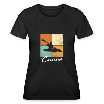 Kanu - Frauen Funktions-T-Shirt - Schwarz - Vorne - AI Model Female 172 light (172cm)