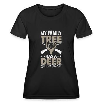 Jäger Jagen - Frauen Funktions-T-Shirt - Schwarz - Vorne - AI Model Female 172 light (172cm)