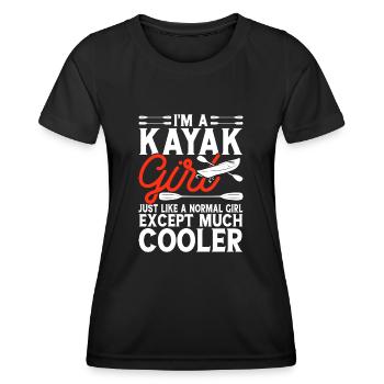 Kajak Kajakfahrer Kajaker - Frauen Funktions-T-Shirt - Schwarz - Vorne - AI Model Female 172 light (172cm)