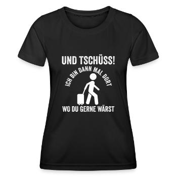 Sommerurlaub Urlauber Urlaub - Frauen Funktions-T-Shirt - Schwarz - Vorne - AI Model Female 172 light (172cm)