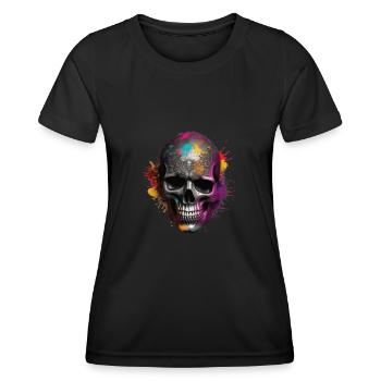 Skulls Skull Skull Skull Bones - Women's Functional T-Shirt - black - Front - AI Model Female 172 light (172cm)