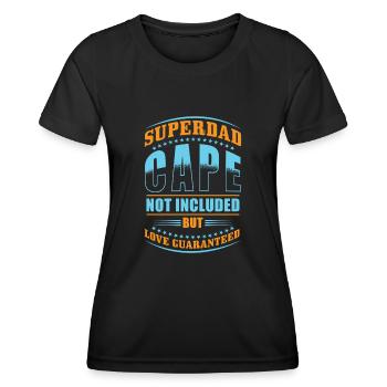 Superdad Super Dad Geschenk - Frauen Funktions-T-Shirt - Schwarz - Vorne - AI Model Female 172 light (172cm)