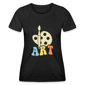 Artiste - T-shirt sport Femme - noir - Devant - AI Model Female 172 light (172cm)