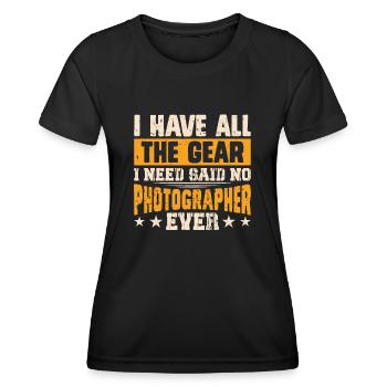 Photographer - Women's Functional T-Shirt - black - Front - AI Model Female 172 light (172cm)