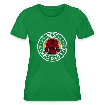 Sambo Sports Suit Russia Martial Arts Athletes - Women's Functional T-Shirt - kelly green - Front - AI Model Female 172 dark (172cm)