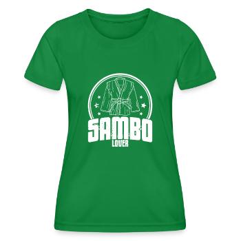 Sambo Wrestling Sports Suit Fighter Martial Arts Ring - T-shirt sport Femme - vert - Devant - AI Model Female 172 dark (172cm)