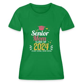 Proud Mama Senior Mom Class of 2024 Funny - Frauen Funktions-T-Shirt - Kelly Green - Vorne - AI Model Female 172 dark (172cm)