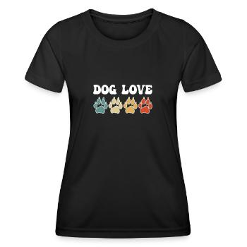 Hundeliebe dog love - Frauen Funktions-T-Shirt - Schwarz - Vorne - AI Model Female 172 light (172cm)
