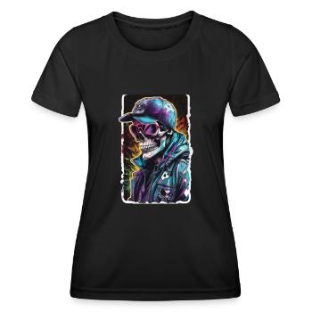 Skull Sunglasses Skulls Skull Skulls Skulls - Women's Functional T-Shirt - black - Front - AI Model Female 172 light (172cm)