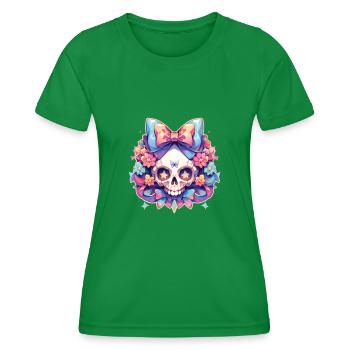 Skulls - Frauen Funktions-T-Shirt - Kelly Green - Vorne - AI Model Female 172 dark (172cm)