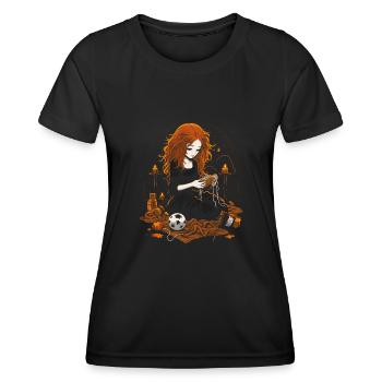 Zombies artisanaux effrayants pour Halloween - T-shirt sport Femme - noir - Devant - AI Model Female 172 light (172cm)