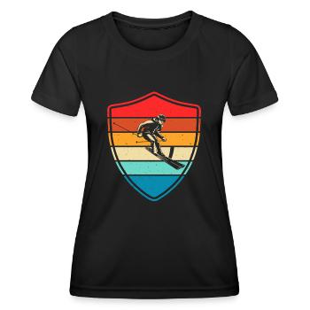 Ski Ski Skieurs - T-shirt sport Femme - noir - Devant - AI Model Female 172 light (172cm)